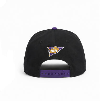 Triple Ω Snapback Hat (Black/Purple)